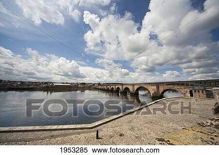 a bridge over the water; berwick northumberland england View Large Photo Image Stock Photography - a bridge over the water; berwick northumberland england. Fotosearch