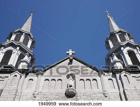 Stock Photo - a catholic church building; marieville quebec canada. Fotosearch