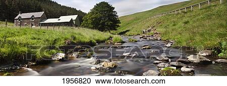 a creek running past houses; cheviot hills northumberland england View Large Photo Image Stock Image - a creek running past houses; cheviot hills northumberland england. Fotosearch