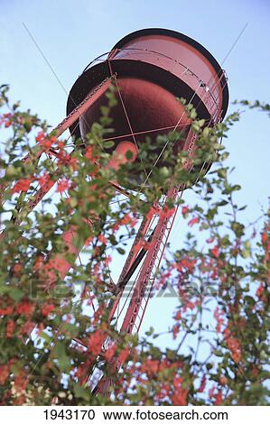 A Red Water Tower; Troutdale Oregon United States Of America View Large Photo Image Stock Image - A Red Water Tower; Troutdale Oregon United States Of America. Fotosearch