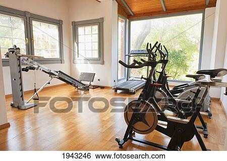 A Room Filled With Exercise Equipment; El Cuarton Tarifa Cadiz Andalusia Spain View Large Photo Image Stock Photograph - A Room Filled With Exercise Equipment; El Cuarton Tarifa Cadiz Andalusia Spain. Fotosearch