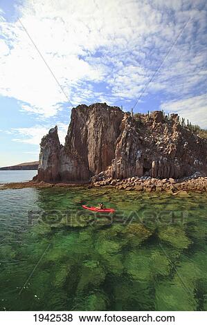 A Tourist In A Boat Off The Coast Of Espiritu Santo Island; La Paz Baja California Mexico View Large Photo Image Stock Photo - A Tourist In A Boat Off The Coast Of Espiritu Santo Island; La Paz Baja California Mexico. Fotosearch