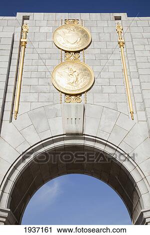 Stock Image - Arch Monument; Gibraltar United Kingdom. Fotosearch