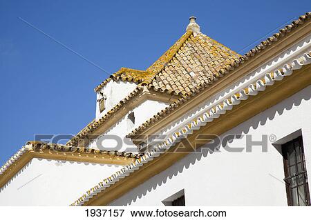 Stock Photo - Architectural Detail Of Roof; Chiclana De La Frontera Spain. Fotosearch