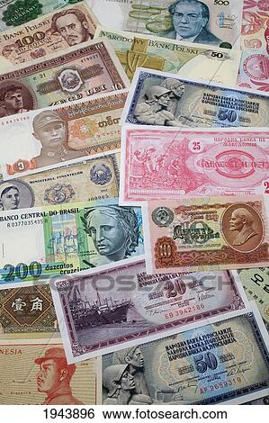 Assorted Foreign Currency Bank Notes Stock Photograph - 