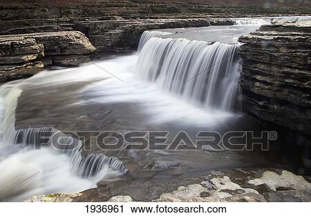 Stock Image - Aysgarth Falls; Yorkshire England. Fotosearch