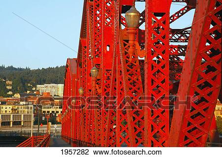 broadway bridge; portland oregon united states of america View Large Photo Image Stock Image - broadway bridge; portland oregon united states of america. Fotosearch