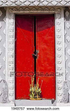Stock Photo - buddhist shrine in a large temple complex; cambodia. Fotosearch