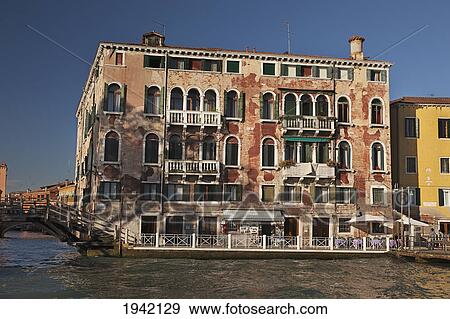 Building On The Grand Canal; Venice Italy View Large Photo Image Stock Photo - Building On The Grand Canal; Venice Italy. Fotosearch