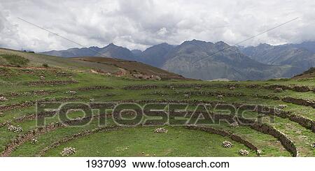 Circular Incan Agricultural Terraces; Moray Peru View Large Photo Image Stock Image - Circular Incan Agricultural Terraces; Moray Peru. Fotosearch