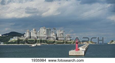 City Harbor And Skyline; Busan Korea View Large Photo Image Picture - City Harbor And Skyline; Busan Korea. Fotosearch