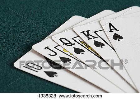 Close-Up Of Blackjack Playing Cards Showing Spades Royal Flush View Large Photo Image Stock Photo - Close-Up Of Blackjack Playing Cards Showing Spades Royal Flush. Fotosearch