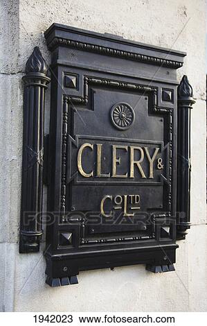 Close-Up Of Clery's Department Store Plaque; Dublin County Dublin Ireland View Large Photo Image Stock Image - Close-Up Of Clery's Department Store Plaque; Dublin County Dublin Ireland. Fotosearch