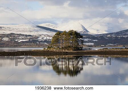 Stock Photo - Cloud Reflections In Kenmare Bay; Kenmare County Kerry Ireland. Fotosearch