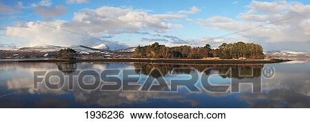 Stock Photograph - Cloud Reflections In Kenmare Bay; Kenmare County Kerry Ireland. Fotosearch