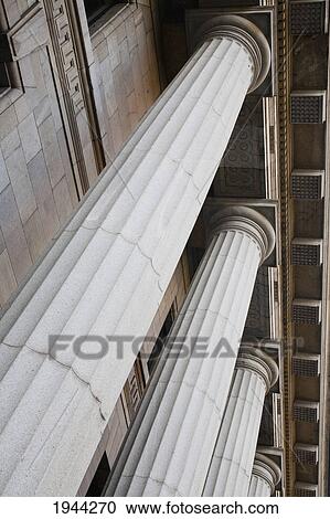 Stock Image - columns on the quebec court of appeals building; montreal quebec canada. Fotosearch