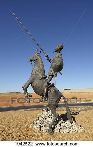 Don Quijote Statue In Middle Of Traffic Roundabout; Cuenca Province Castile-La Mancha Spain View Large Photo Image Stock Image - Don Quijote Statue In Middle Of Traffic Roundabout; Cuenca Province Castile-La Mancha Spain. Fotosearch