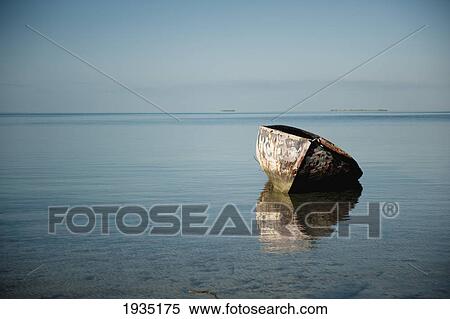 Empty Boat Moored In Ocean View Large Photo Image Stock Photography - Empty Boat Moored In Ocean. Fotosearch