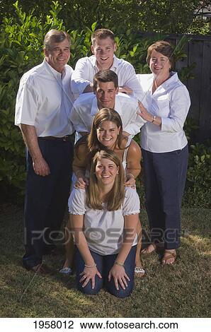 family portrait of parents with four children; moraga california united states of america View Large Photo Image Stock Image - family portrait of parents with four children; moraga california united states of america. Fotosearch