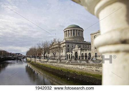 Four Courts The Supreme Court Of Ireland On River Liffey; Dublin County Dublin Ireland View Large Photo Image Stock Image - Four Courts The Supreme Court Of Ireland On River Liffey; Dublin County Dublin Ireland. Fotosearch