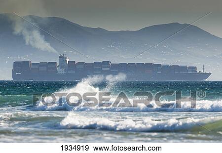 Freighter On Strait Of Gibraltar; Tarifa, Cadiz, Spain View Large Photo Image Stock Photo - Freighter On Strait Of Gibraltar; Tarifa, Cadiz, Spain. Fotosearch