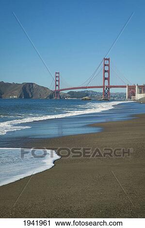 Golden Gate Bridge From Baker Beach; San Francisco California United States Of America View Large Photo Image Stock Image - Golden Gate Bridge From Baker Beach; San Francisco California United States Of America. Fotosearch