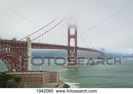Golden Gate Bridge In The Mist; San Francisco California United States Of America View Large Photo Image Stock Image - Golden Gate Bridge In The Mist; San Francisco California United States Of America. Fotosearch