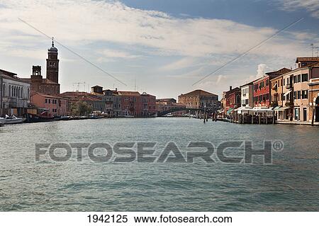 Grand Canal; Murano Italy View Large Photo Image Stock Photography - Grand Canal; Murano Italy. Fotosearch