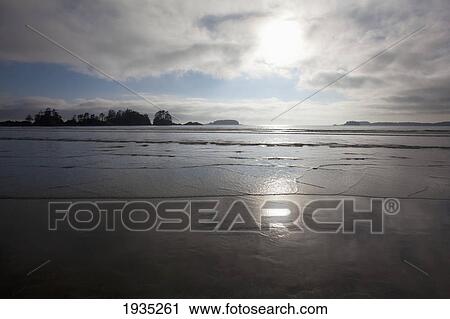 Horizon View Of Frank Island At Sunset; Chesterman Beach, Tofino, Vancouver Island, British Columbia, Canada View Large Photo Image Stock Image - Horizon View Of Frank Island At Sunset; Chesterman Beach, Tofino, Vancouver Island, British Columbia, Canada. Fotosearch