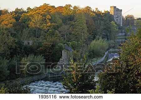 Stock Photograph - Kilkenny Castle And River Nore; Kilkenny, County Kilkenny, Ireland. Fotosearch