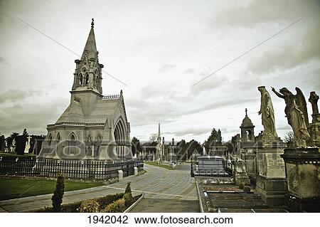 Stock Image - Mausoleum In Glasnevin Cemetery; Dublin County Dublin Ireland. Fotosearch