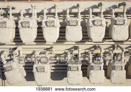 Meters On A Wall; Oakland California United States Of America View Large Photo Image Stock Image - Meters On A Wall; Oakland California United States Of America. Fotosearch