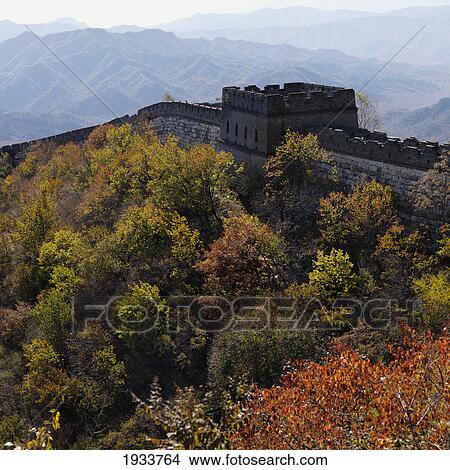 Mutianyu Section Of The Great Wall Of China; Beijing, China View Large Photo Image Picture - Mutianyu Section Of The Great Wall Of China; Beijing, China. Fotosearch