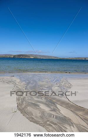 Patterns In The Sand From Flowing Water; Shetland Scotland View Large Photo Image Stock Photograph - Patterns In The Sand From Flowing Water; Shetland Scotland. Fotosearch