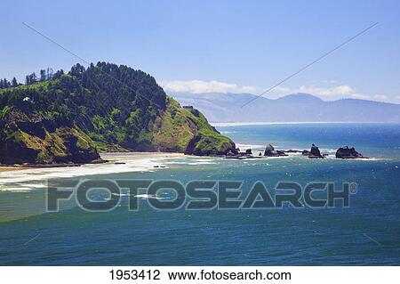 rock formations at cape meares; oregon united states of america View Large Photo Image Stock Image - rock formations at cape meares; oregon united states of america. Fotosearch