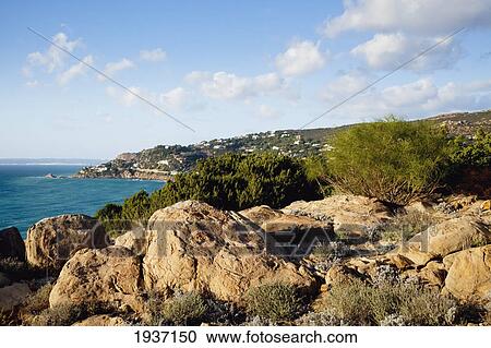 Stock Image - Rocky Shoreline; Zahara De Los Atunes Spain. Fotosearch