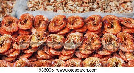 Shrimp Display At Fish Market; Tianjin China View Large Photo Image Stock Photography - Shrimp Display At Fish Market; Tianjin China. Fotosearch