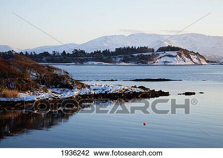 Snowy Shore In Winter; Sneem County Kerry Ireland View Large Photo Image Stock Image - Snowy Shore In Winter; Sneem County Kerry Ireland. Fotosearch