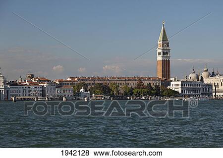 St. Mark's Square And Campanile; Venice Italy View Large Photo Image Stock Photo - St. Mark's Square And Campanile; Venice Italy. Fotosearch