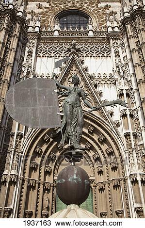 Statue In Front Of Seville Cathedral; Seville Spain View Large Photo Image Stock Image - Statue In Front Of Seville Cathedral; Seville Spain. Fotosearch