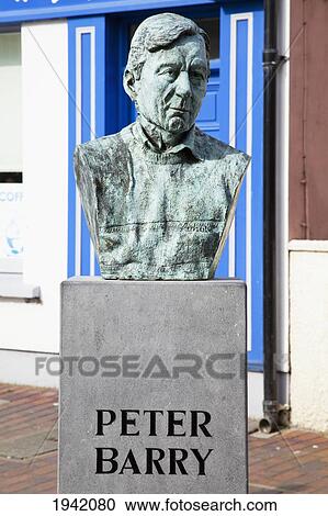 Stock Image - Statue Of Peter Barry; Kinsale County Cork Ireland. Fotosearch