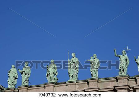 statues on the roof of mary queen of the world cathedral; montreal quebec canada View Large Photo Image Stock Image - statues on the roof of mary queen of the world cathedral; montreal quebec canada. Fotosearch