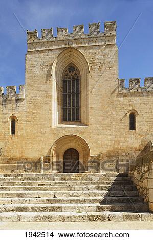 Picture - Steps To 12Th Century Santes Creus Monastery; Aiguamurcia Spain. Fotosearch