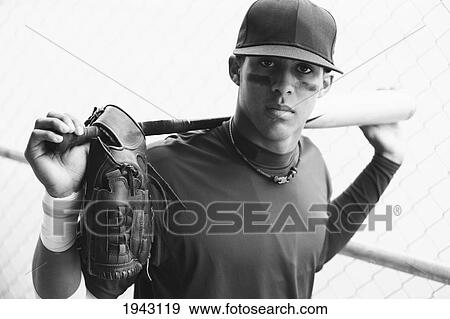 Stock Photo - Teenage Boy Baseball Player; Troutdale Oregon United States Of America. Fotosearch
