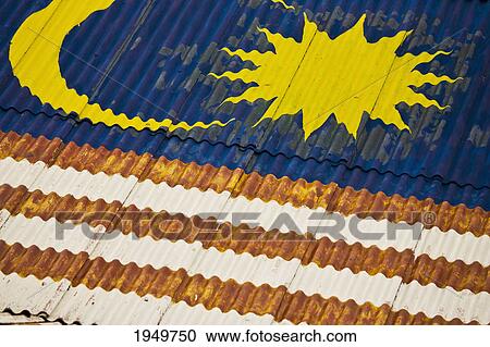 the malasian flag painted on a rooftop; melaka malaysia View Large Photo Image Stock Image - the malasian flag painted on a rooftop; melaka malaysia. Fotosearch