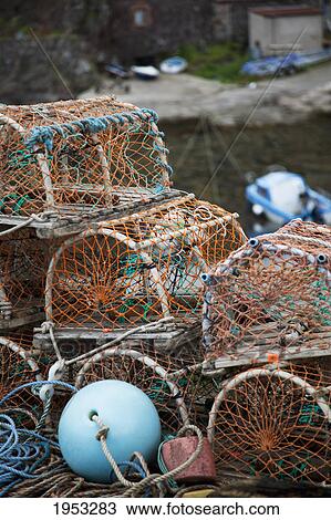 traps sitting in a pile; st. abb's head scottish borders scotland View Large Photo Image Stock Image - traps sitting in a pile; st. abb's head scottish borders scotland. Fotosearch
