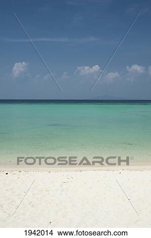 Tropical White Sand Beach; Phi Phi Island Thailand View Large Photo Image Picture - Tropical White Sand Beach; Phi Phi Island Thailand. Fotosearch