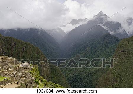 Picture - View Of The Historic Inca Site Machu Picchu; Peru. Fotosearch