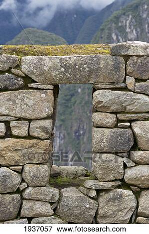 View Through A Window In The Historic Inca Site Machu Picchu; Peru View Large Photo Image Stock Photo - View Through A Window In The Historic Inca Site Machu Picchu; Peru. Fotosearch
