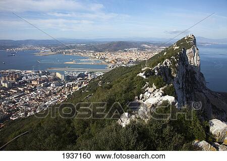 Vista From Rock Of Gibraltar; Gibraltar United Kingdom View Large Photo Image Stock Image - Vista From Rock Of Gibraltar; Gibraltar United Kingdom. Fotosearch